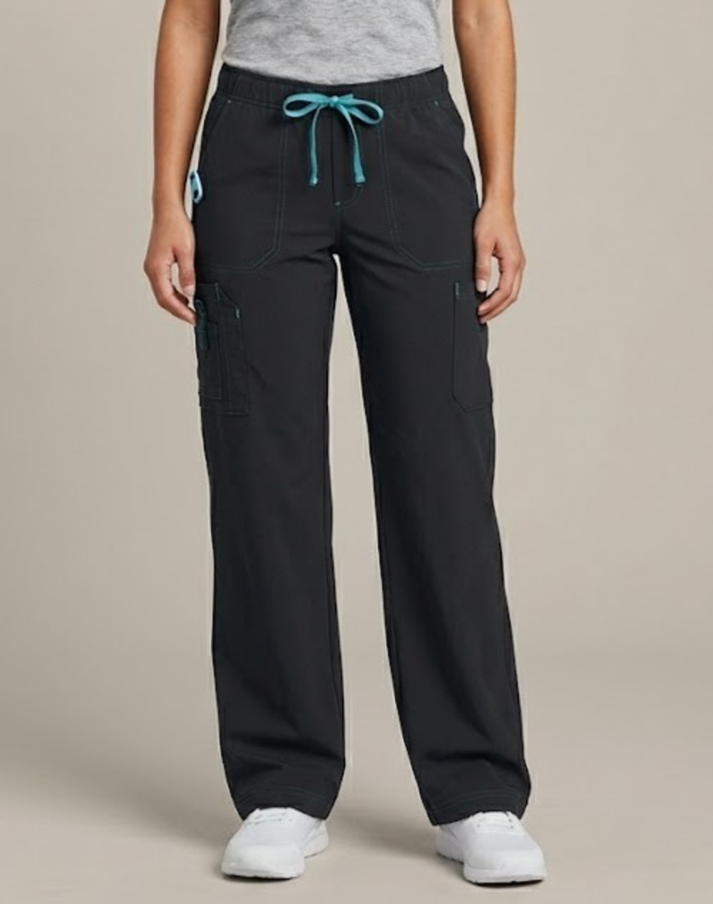 Carhartt Force Scrubs Womens Petite M Black Cargo Scrub Pants Stretch C52110